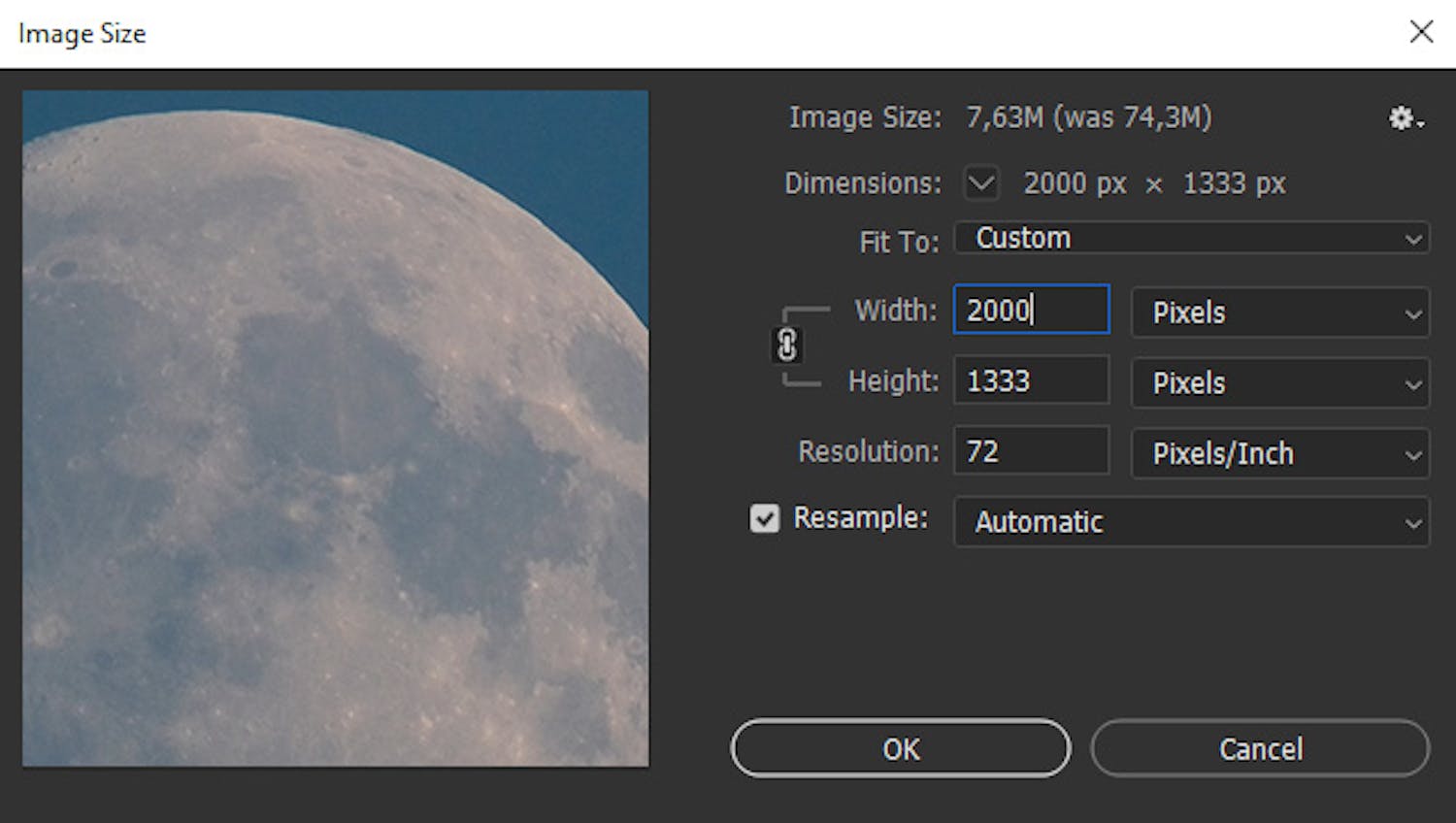 Image Size i Photoshop Image Size i Photoshop